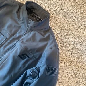 Snap-On gray jacket with detachable hood